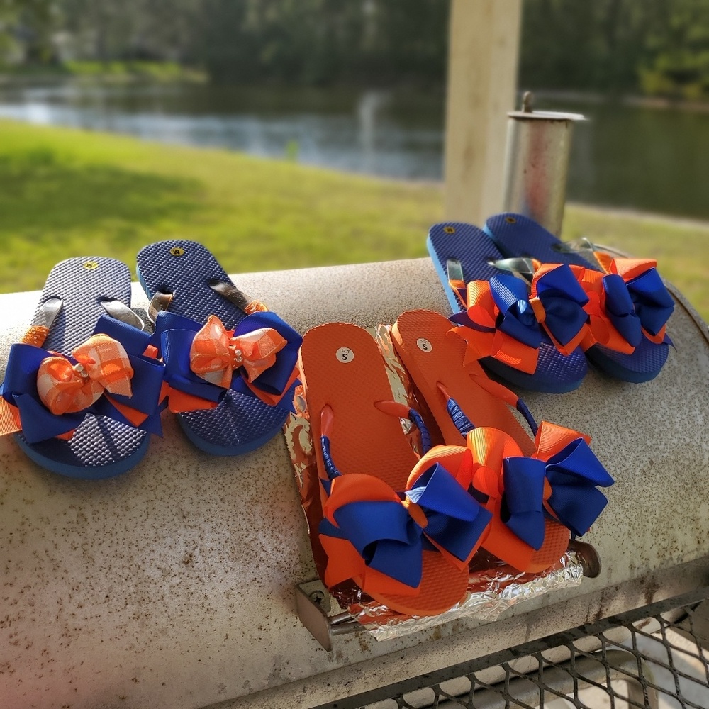 Custom designed flip flops. - Picture 2 of 3